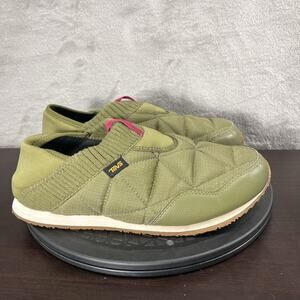 Teva Womens Sz 10 ReEmber Moc Slip-On Slipper Olive Green Collapsible Heel Shoes